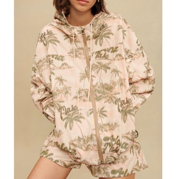 NWT | Maje Palm-tree print jacket | Sz 6 - Picture 1 of 11